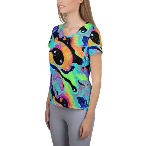 Rainbow Void on a Women's Athletic T-Shirt