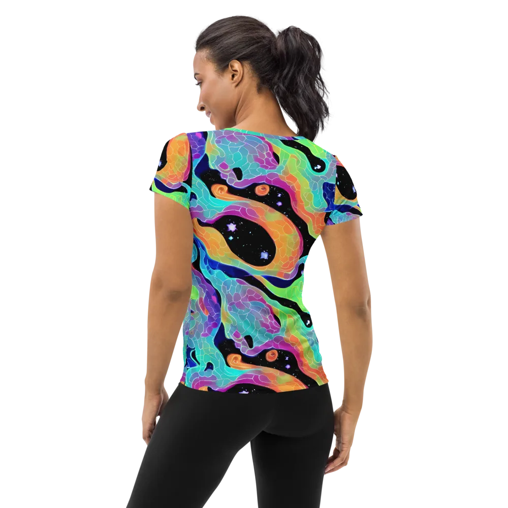 Rainbow Void on Women's Athletic T-Shirt — Back