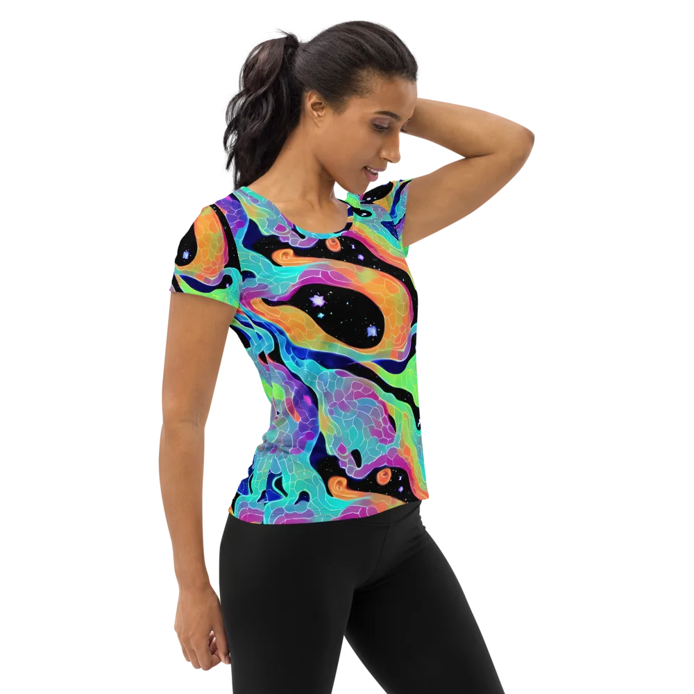 Rainbow Void on Women's Athletic T-Shirt — Right