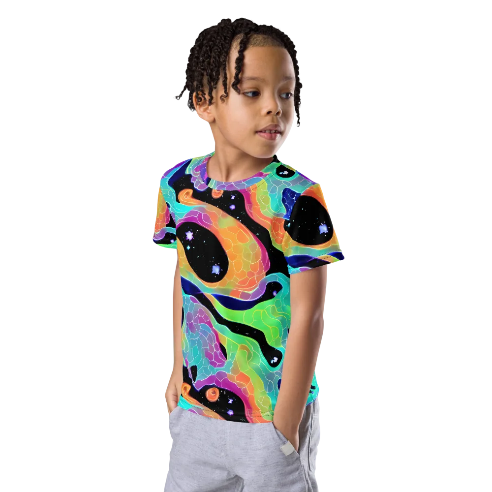 Rainbow Void on Kids Crew Neck T-Shirt — Left Front