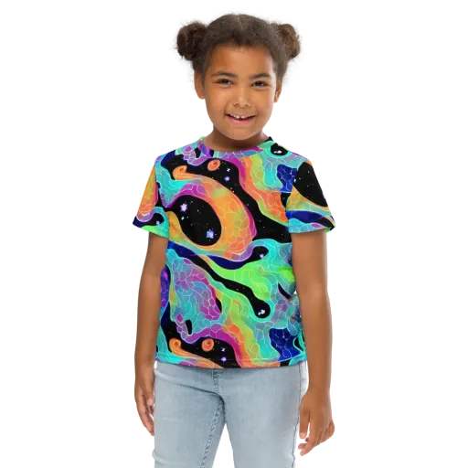 Rainbow Void on a Kids Crew Neck T-Shirt
