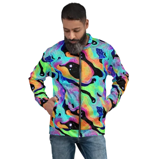 Rainbow Void on a Bomber Jacket