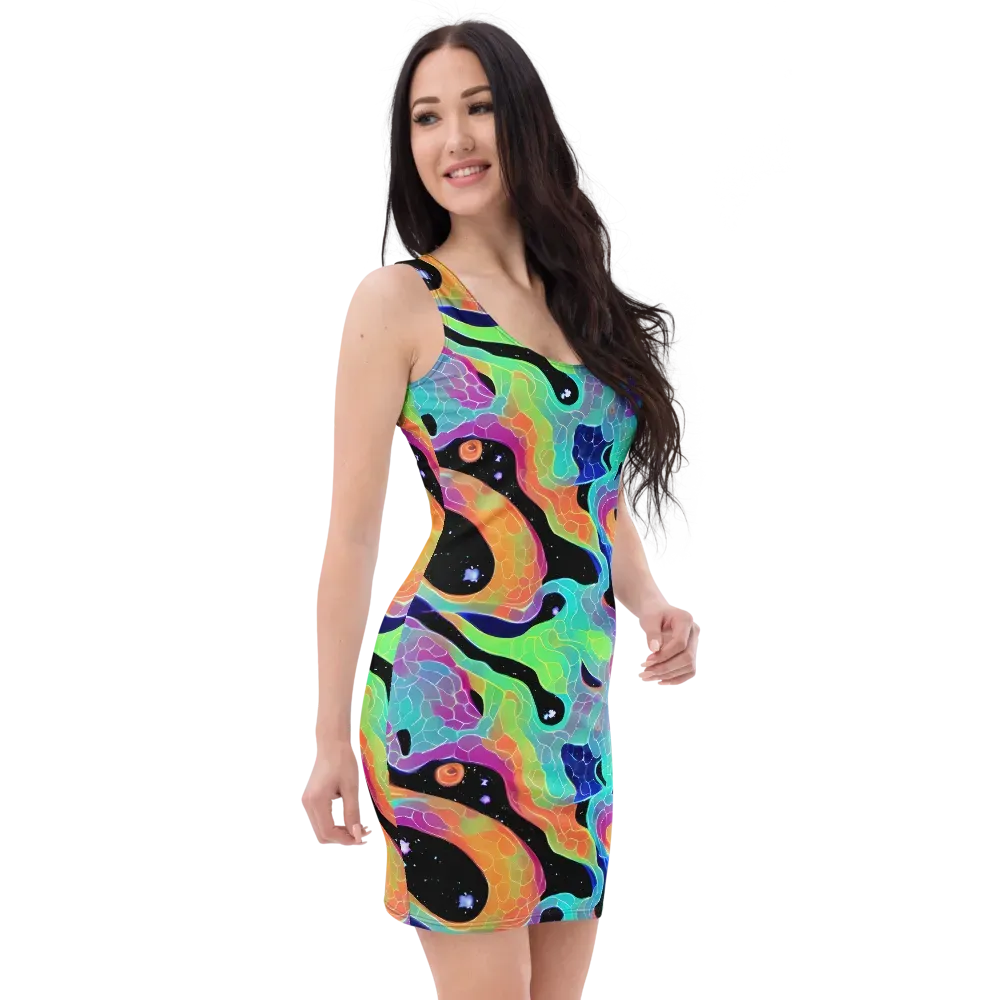 Rainbow Void on Bodycon Dress — Right Front