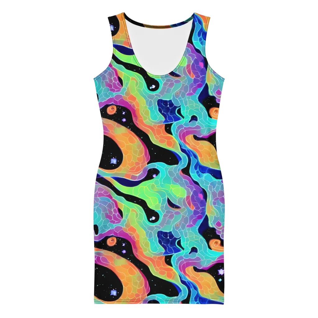 Rainbow Void on Bodycon Dress — Front
