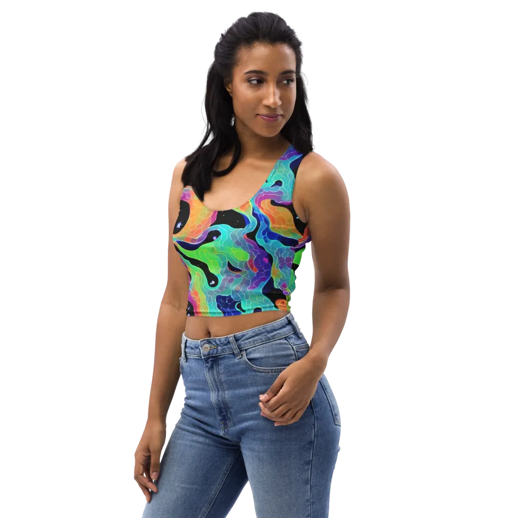 Rainbow Void on Crop Top — Left Front