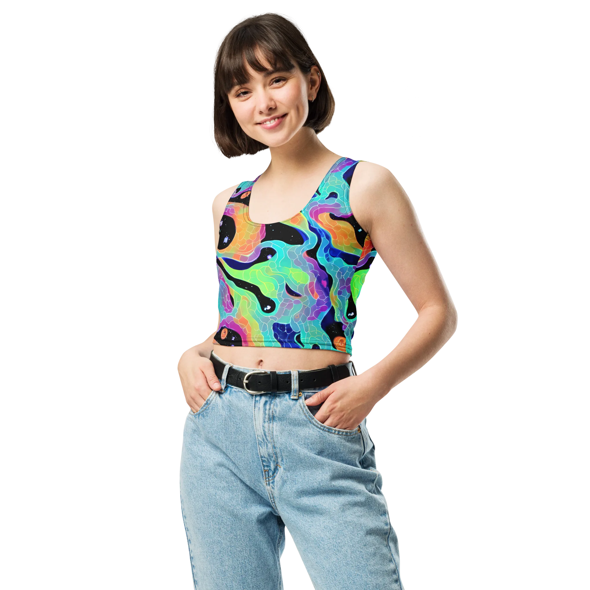 Rainbow Void on Crop Top — Front