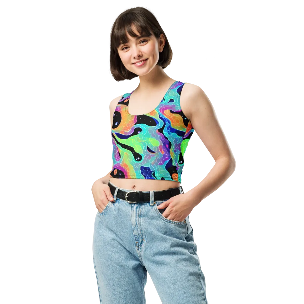 Rainbow Void on Crop Top — Front
