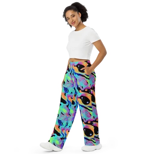 Rainbow Void on a Wide-Leg Pants