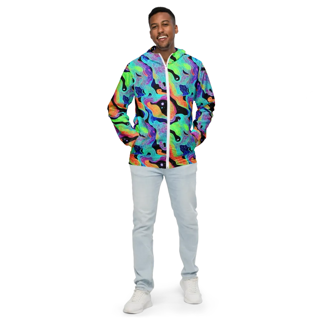 Rainbow Void on Men's Windbreaker — Front
