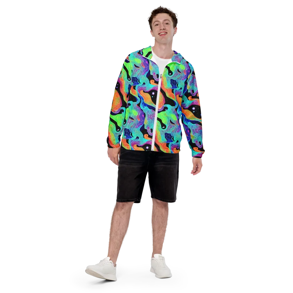 Rainbow Void on Men's Windbreaker — Front