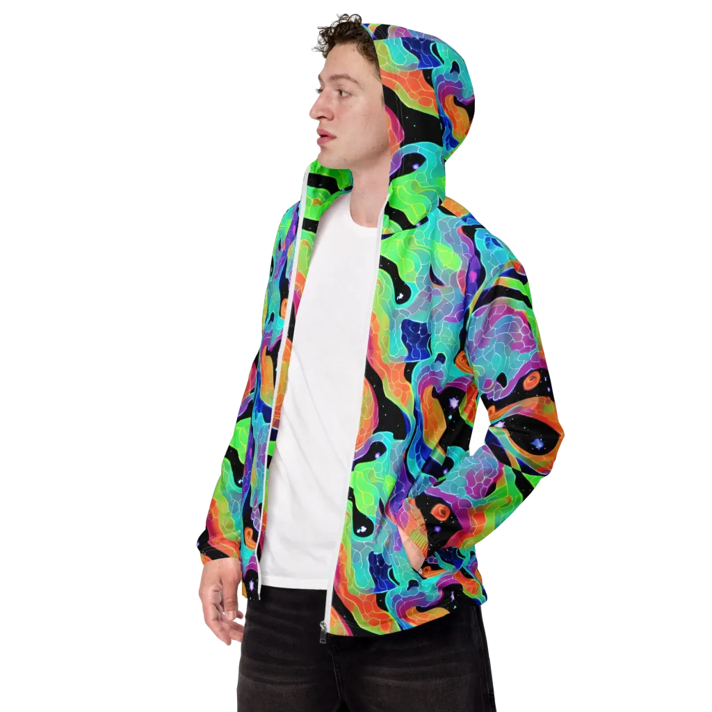 Rainbow Void on Men's Windbreaker — Left Front