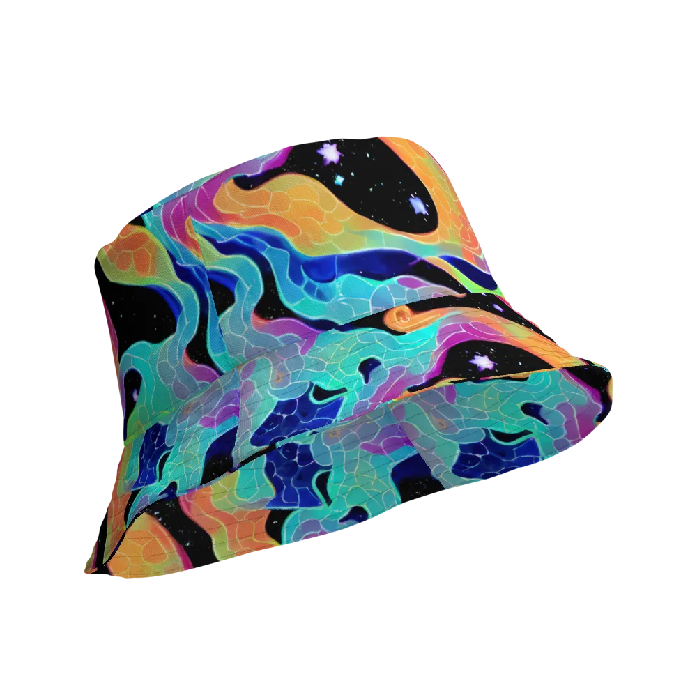 Rainbow Void on Reversible Bucket Hat — Product details Outside