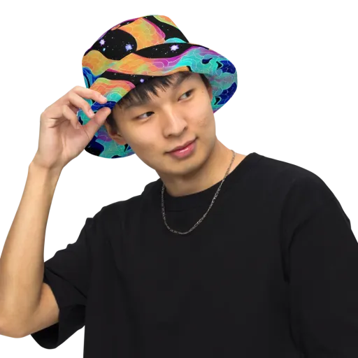 Rainbow Void on a Reversible Bucket Hat