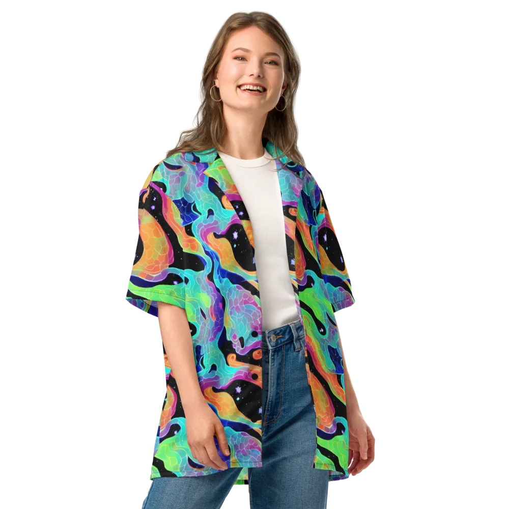 Rainbow Void on Button Shirt — Front