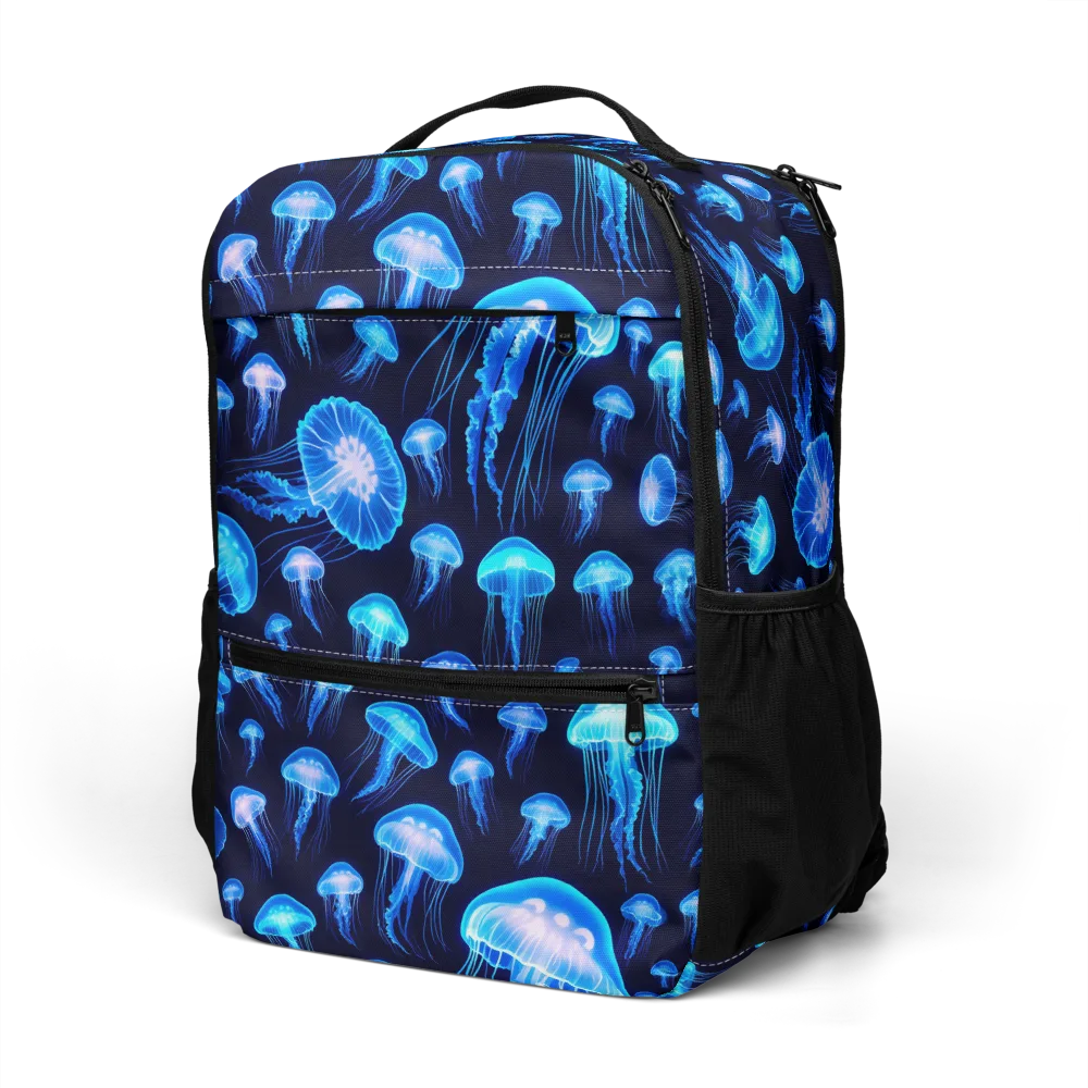 Azure Jellyfall on Utility Backpack — Left Front