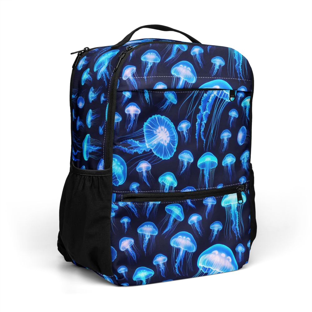 Azure Jellyfall on Utility Backpack — Right Front