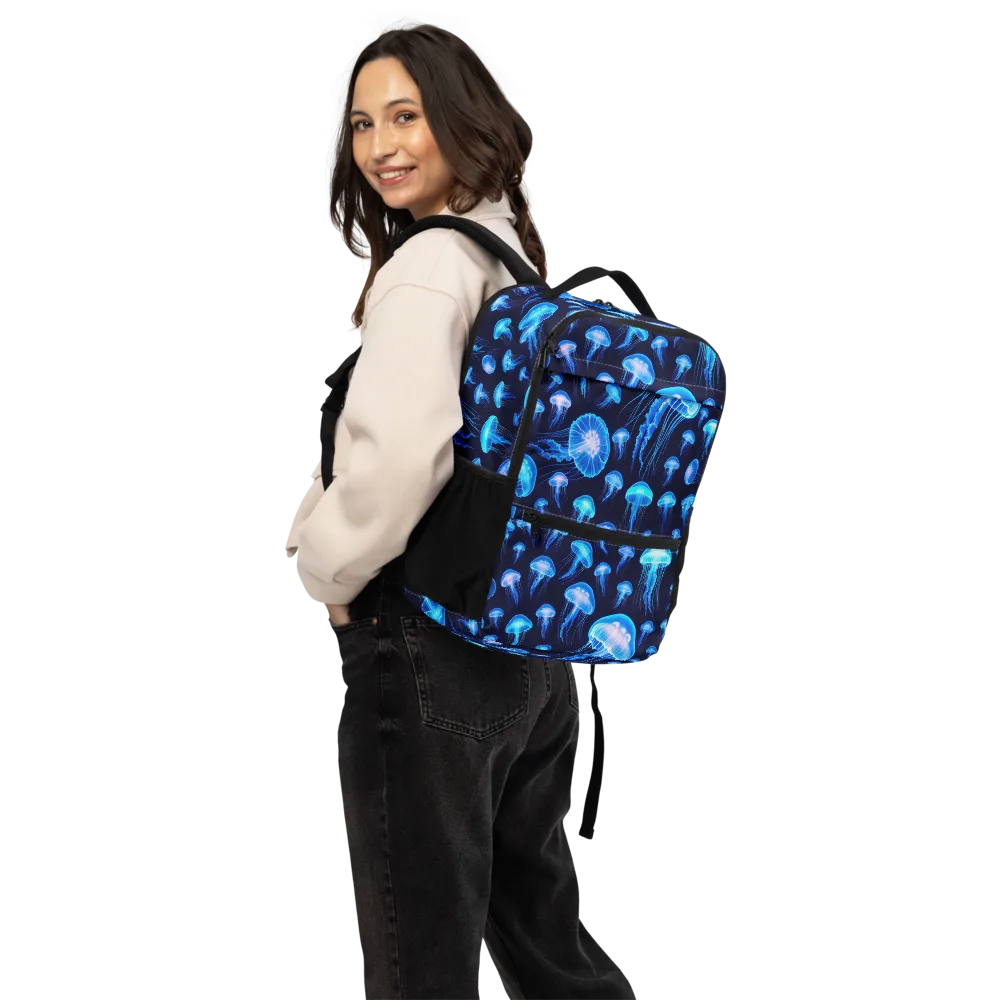 Azure Jellyfall on Utility Backpack — Back