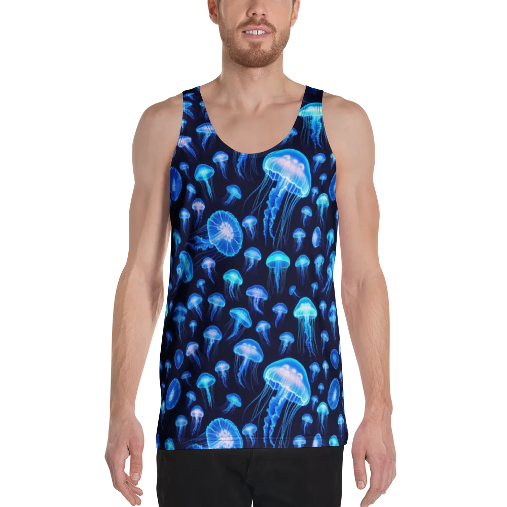 Azure Jellyfall on Men's Tank Top — Front