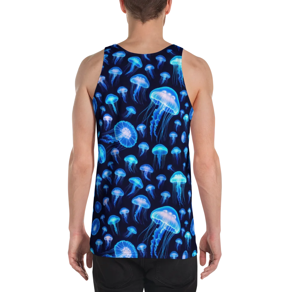Azure Jellyfall on Men's Tank Top — Back