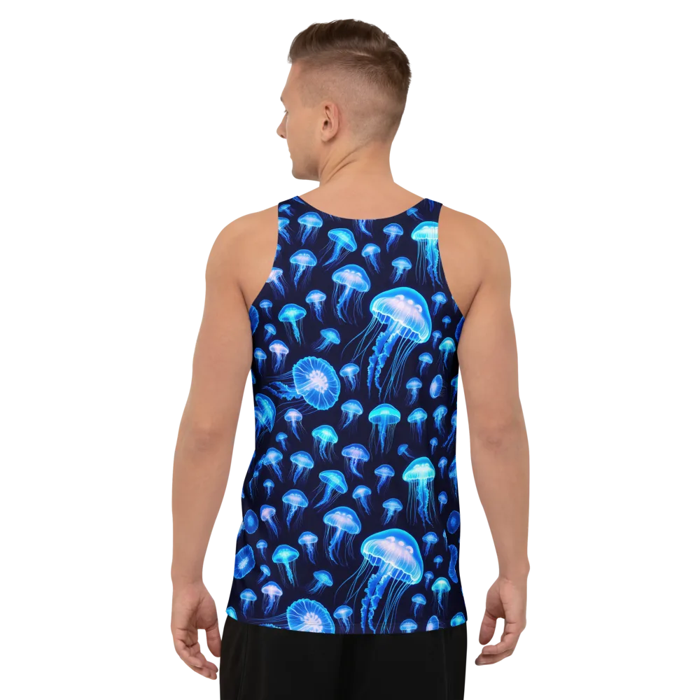 Azure Jellyfall on Men's Tank Top — Back