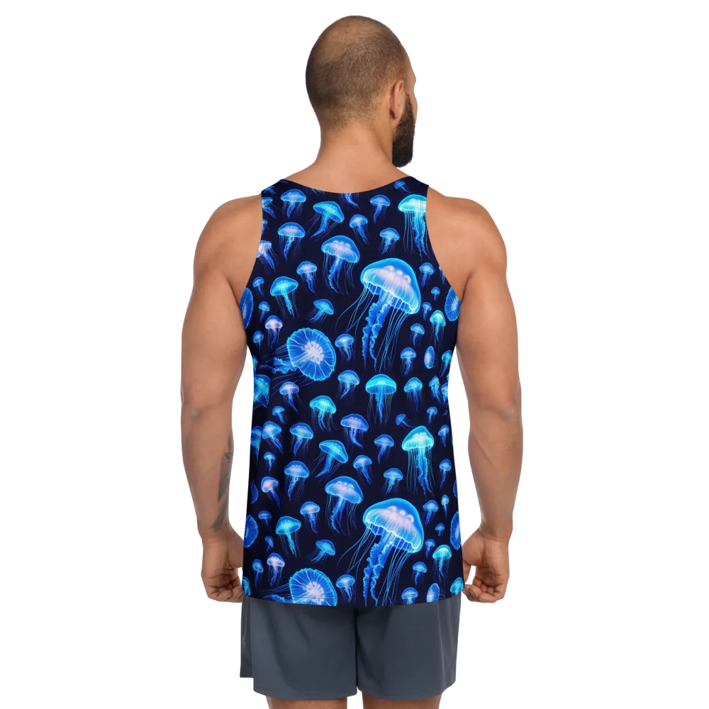 Azure Jellyfall on Men's Tank Top — Back