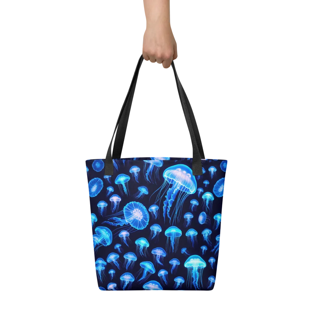 Azure Jellyfall on Tote Bag — Front