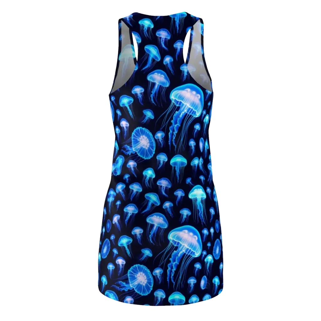 Azure Jellyfall on Racerback Dress — Back