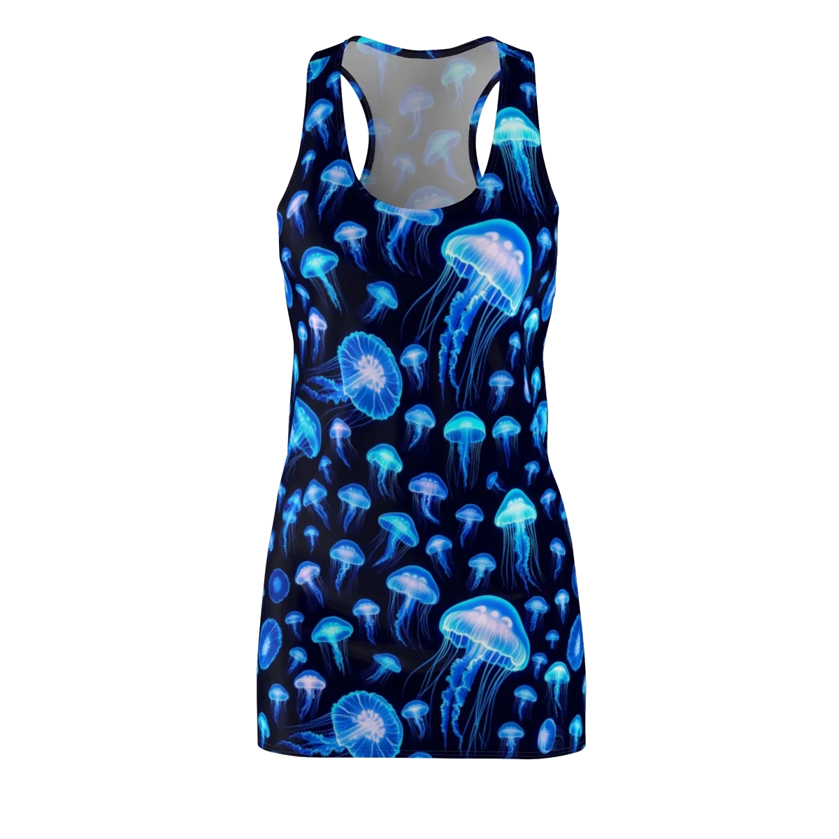 Azure Jellyfall on Racerback Dress — Front