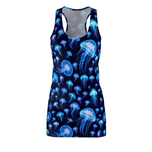 Azure Jellyfall on a Racerback Dress