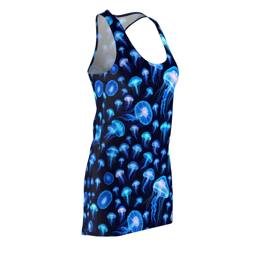 Azure Jellyfall on Racerback Dress — Front Side