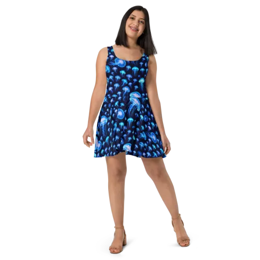 Azure Jellyfall on a Skater Dress