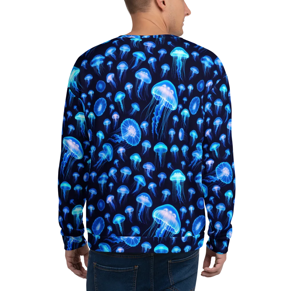 Azure Jellyfall on Sweatshirt — Back