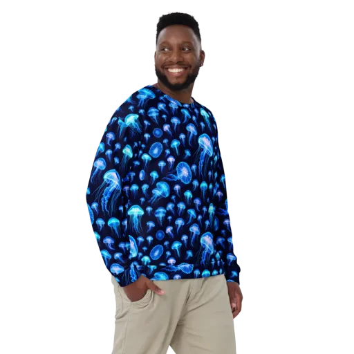 Azure Jellyfall on a Sweatshirt