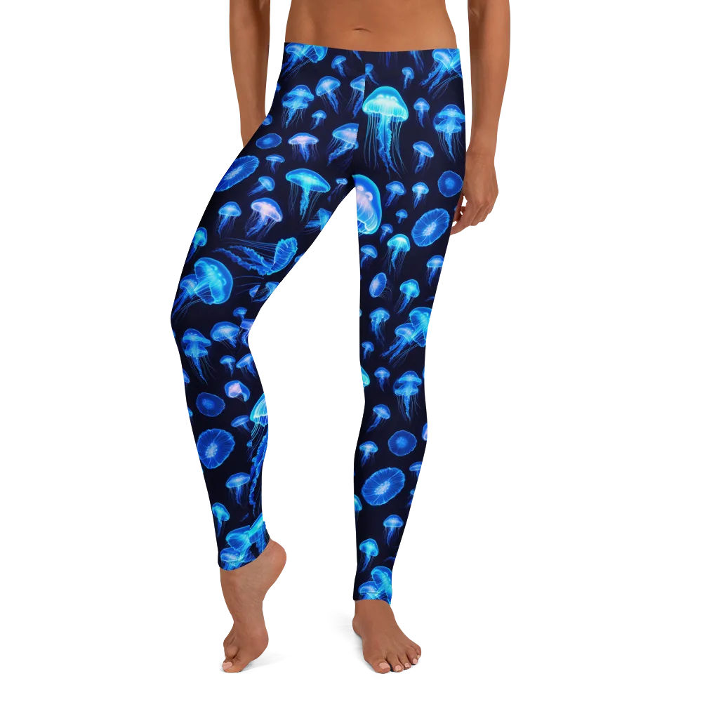 Azure Jellyfall on Leggings — Front