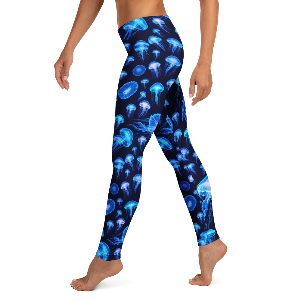 Azure Jellyfall on Leggings — Left