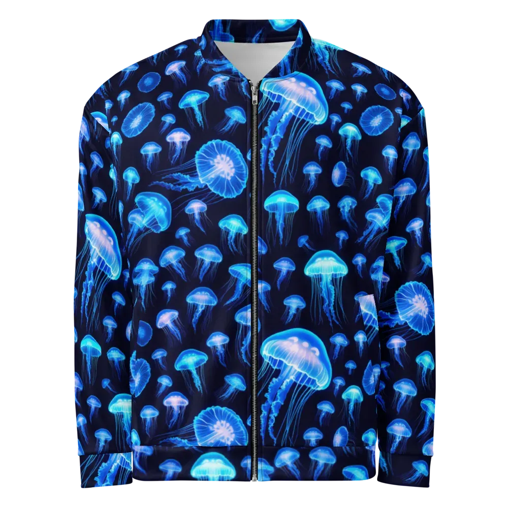 Azure Jellyfall on Bomber Jacket — Front