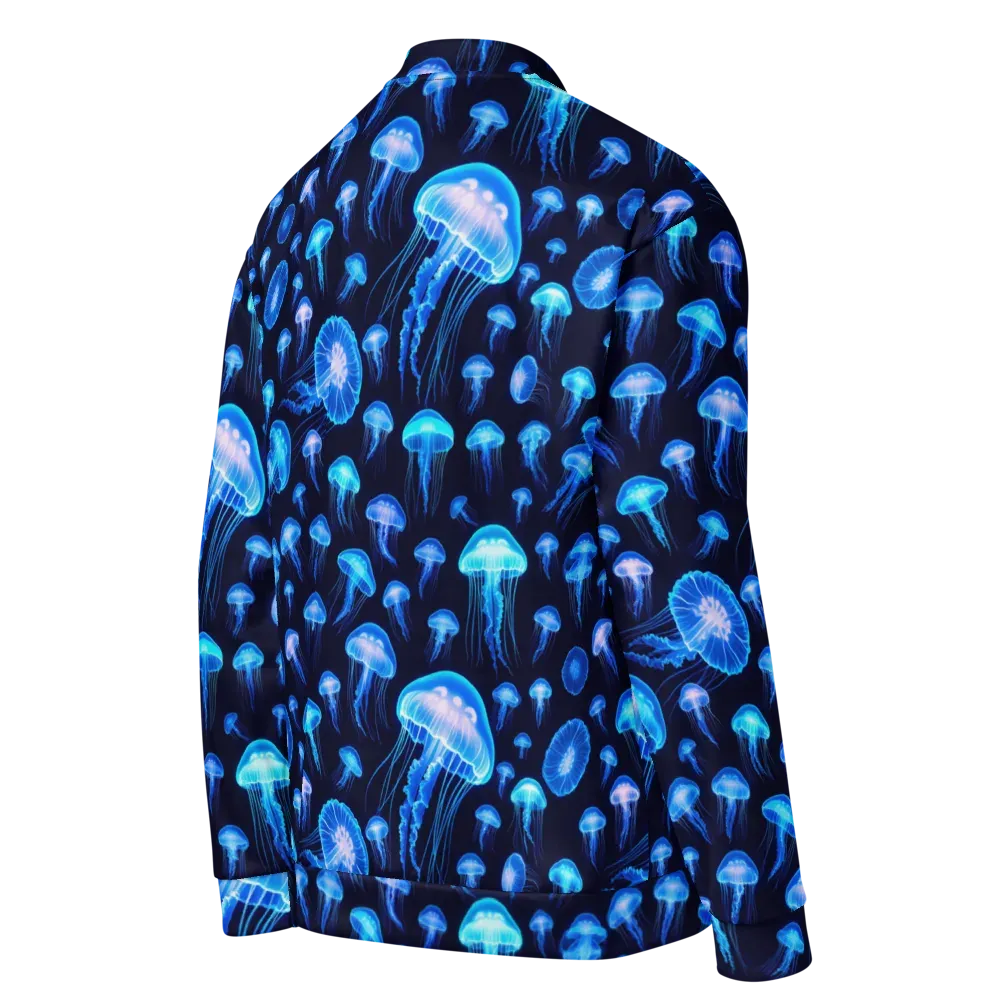 Azure Jellyfall on Bomber Jacket — Right Back