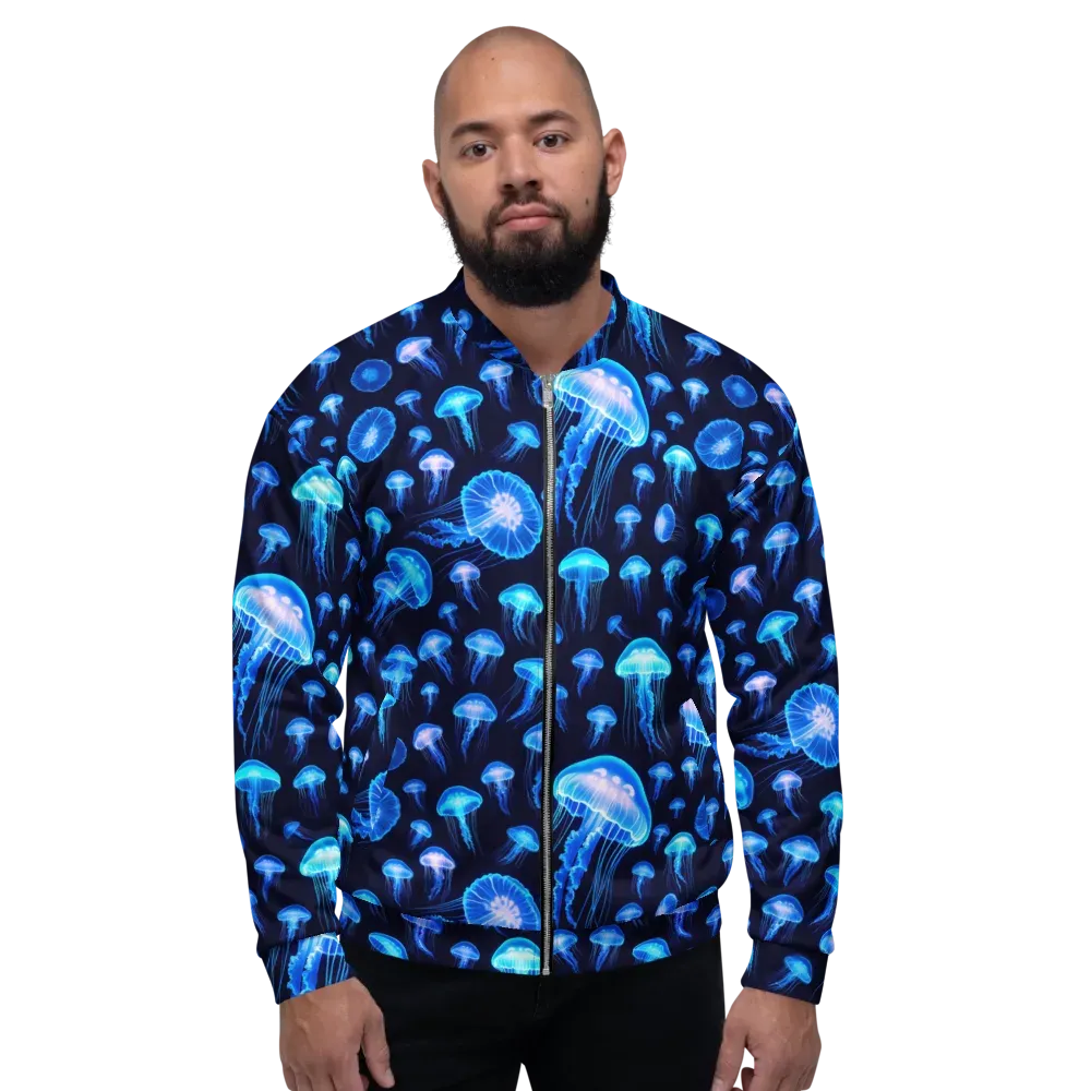 Azure Jellyfall on Bomber Jacket — Front