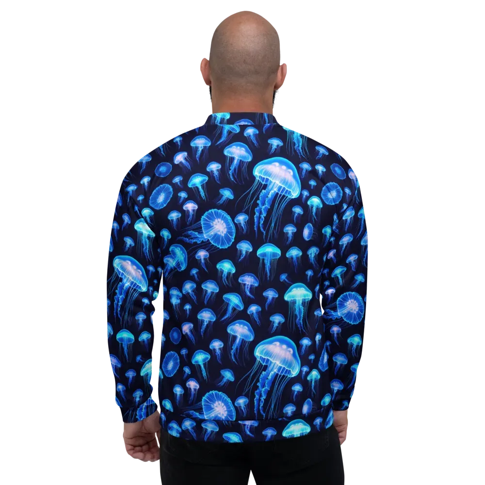 Azure Jellyfall on Bomber Jacket — Back