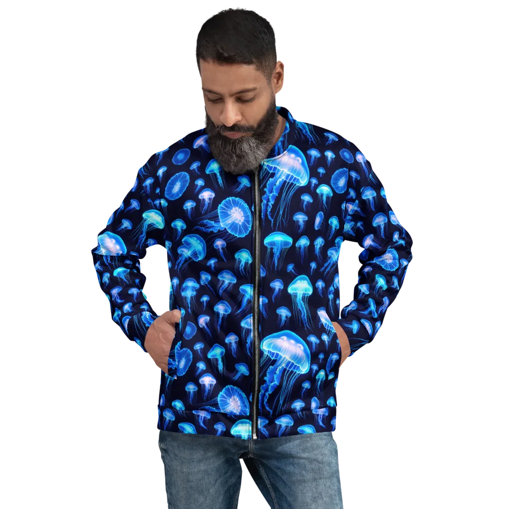 Azure Jellyfall on Bomber Jacket — Front