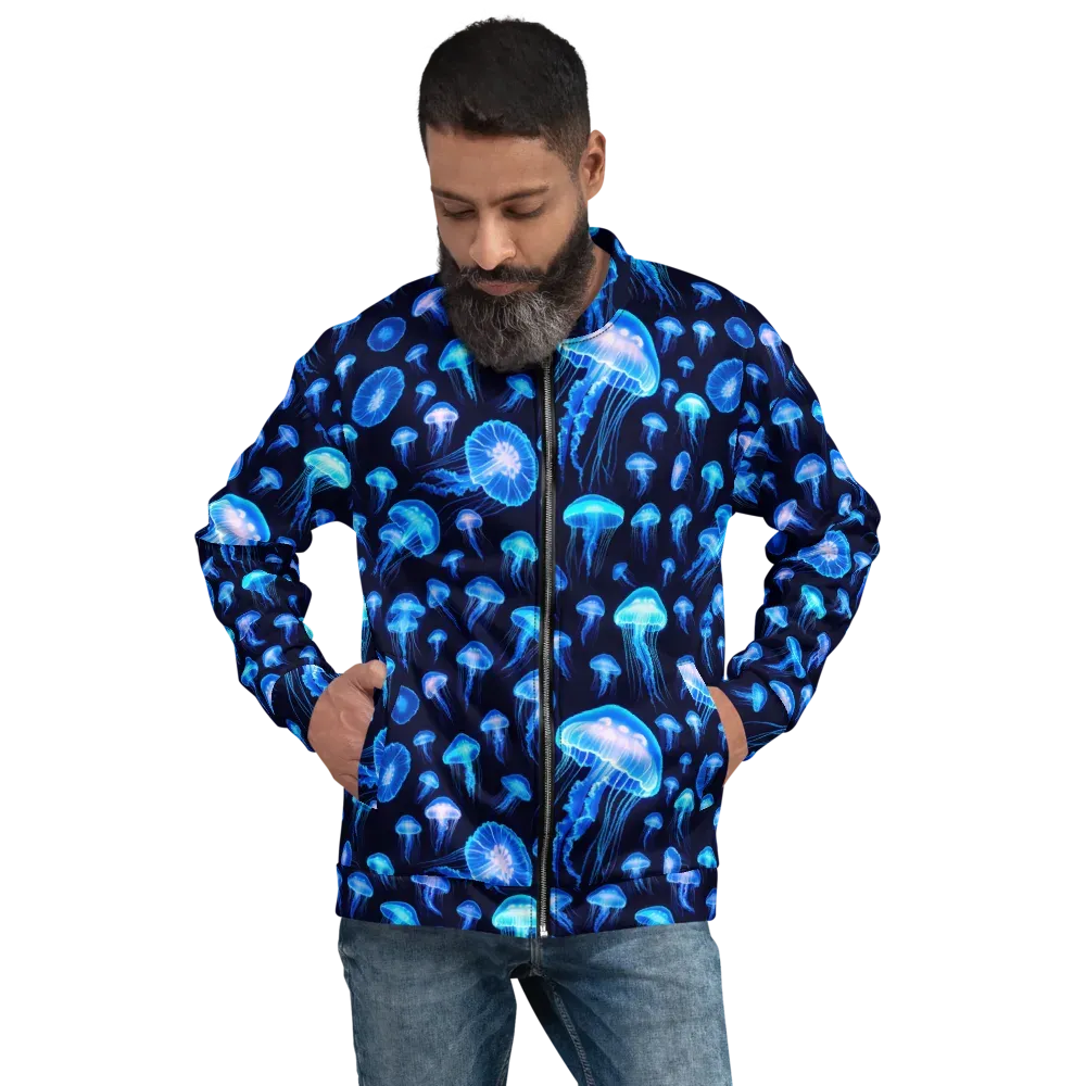 Azure Jellyfall on Bomber Jacket — Front