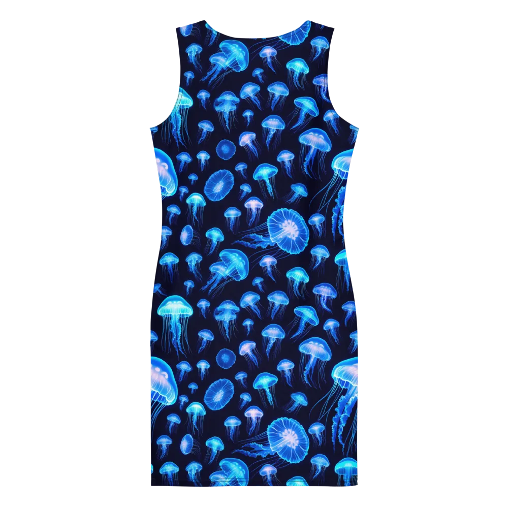 Azure Jellyfall on Bodycon Dress — Back