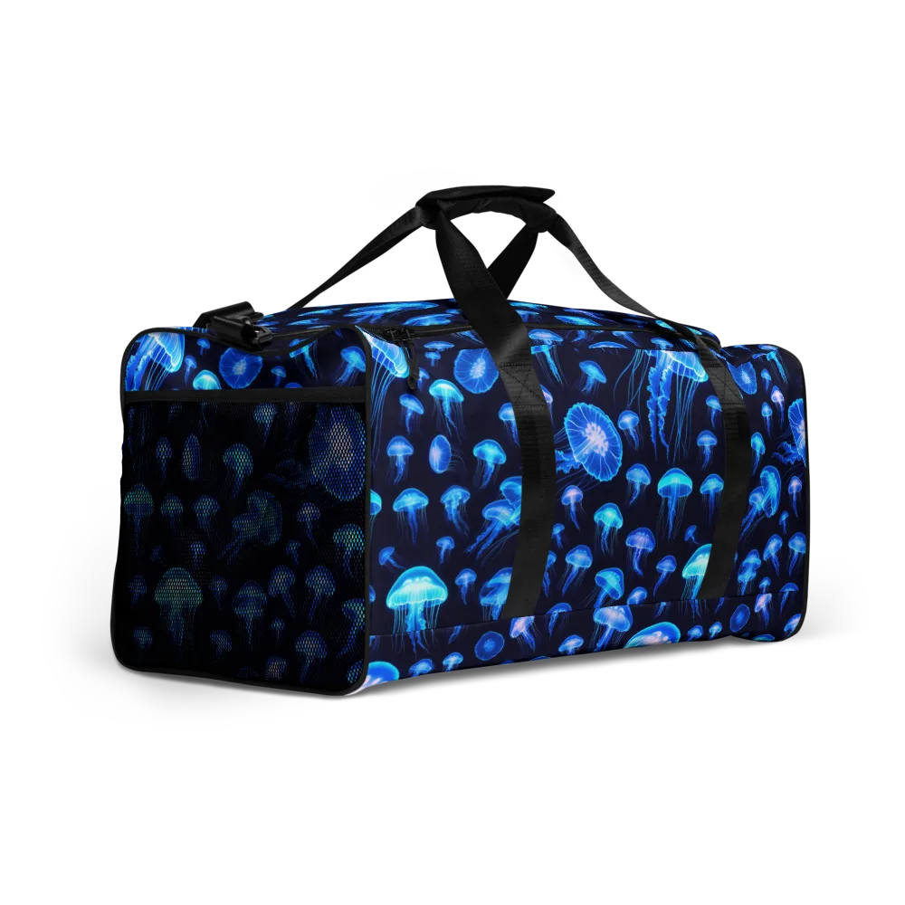 Azure Jellyfall on Duffle Bag — Right Front