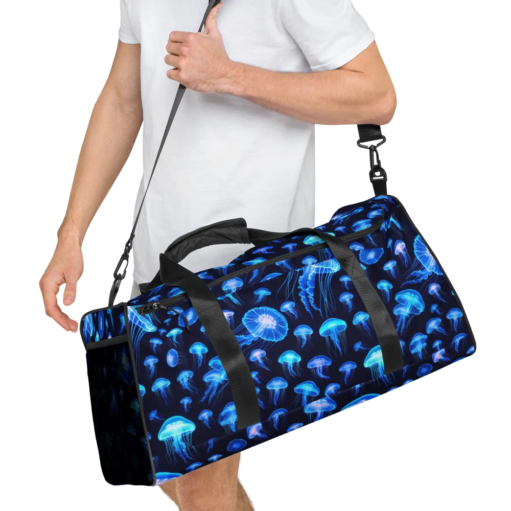 Azure Jellyfall on Duffle Bag — Right Front
