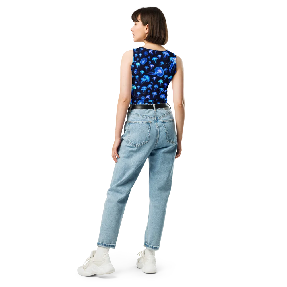 Azure Jellyfall on Crop Top — Back