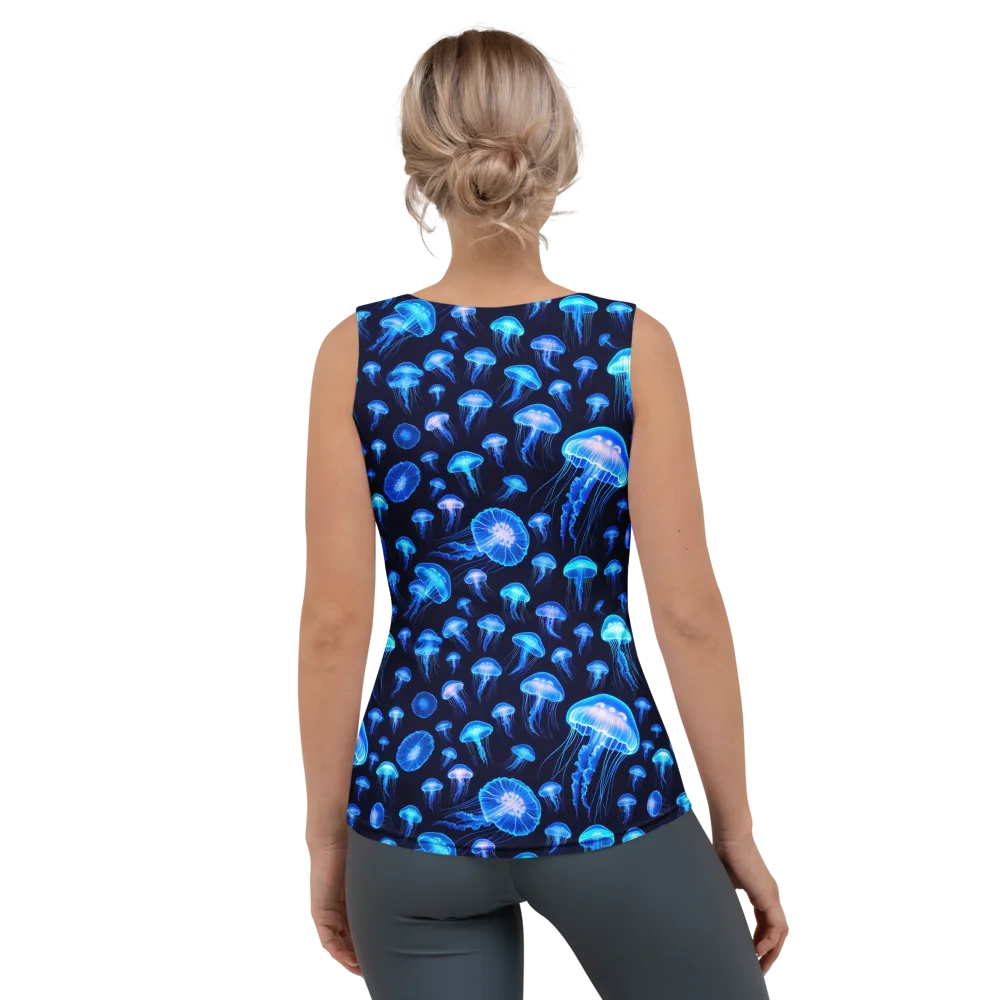 Azure Jellyfall on Women's Tank Top — Back