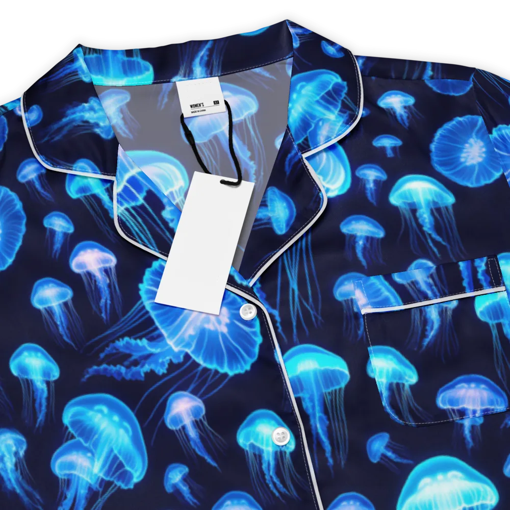 Azure Jellyfall on Women's Short Sleeve Pajama Top — Product details