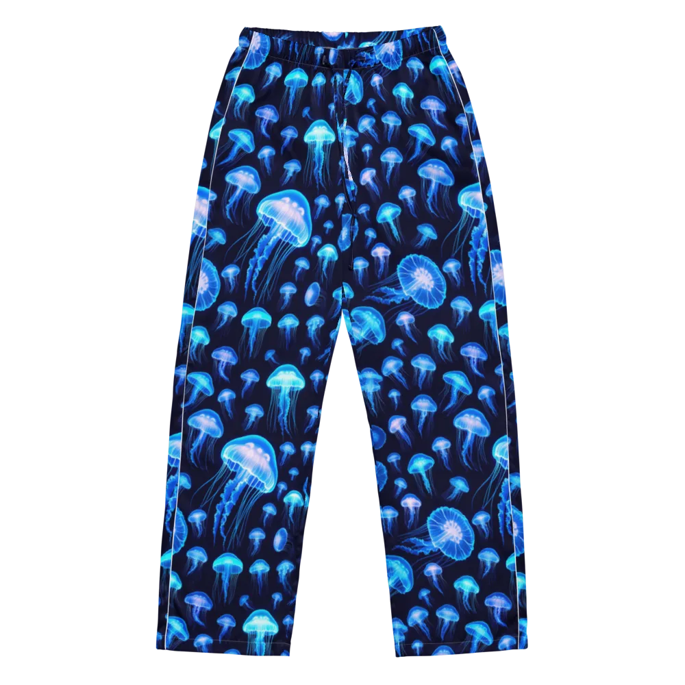 Azure Jellyfall on Women's Pajama Pants — Front