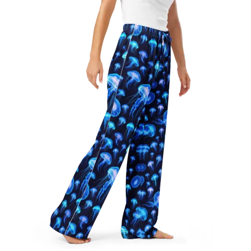 Azure Jellyfall on a Women's Pajama Pants