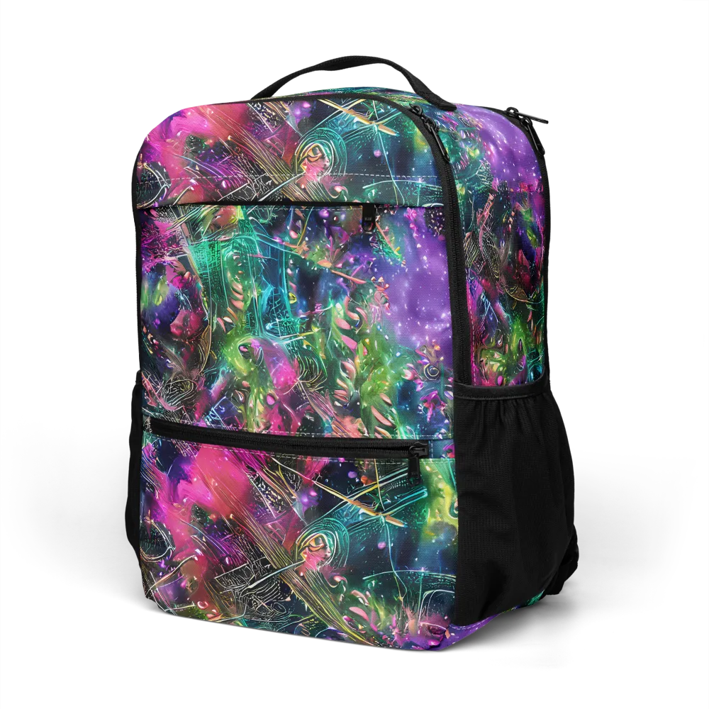 Digital Bloom on Utility Backpack — Left Front
